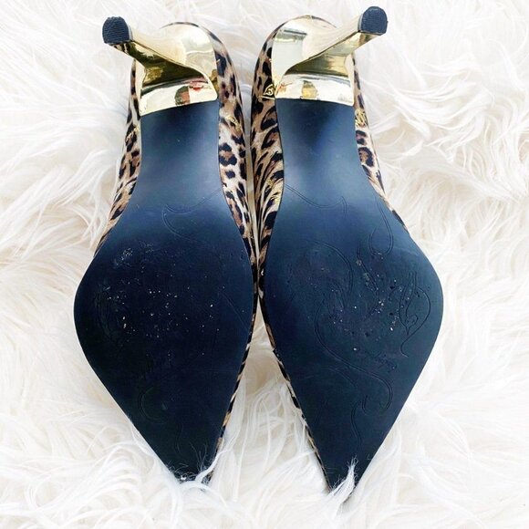 Baby Phat Leopard Print Gold Heels Vintage Y2K Customized 🎉HOST PICK 🎉 - Picture 10 of 12